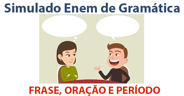 simulado de frase, oração e período