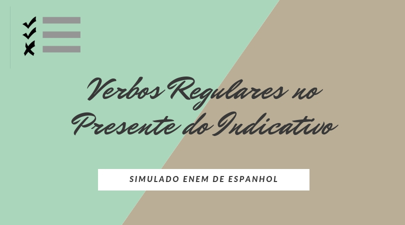 simulado de verbos regulares
