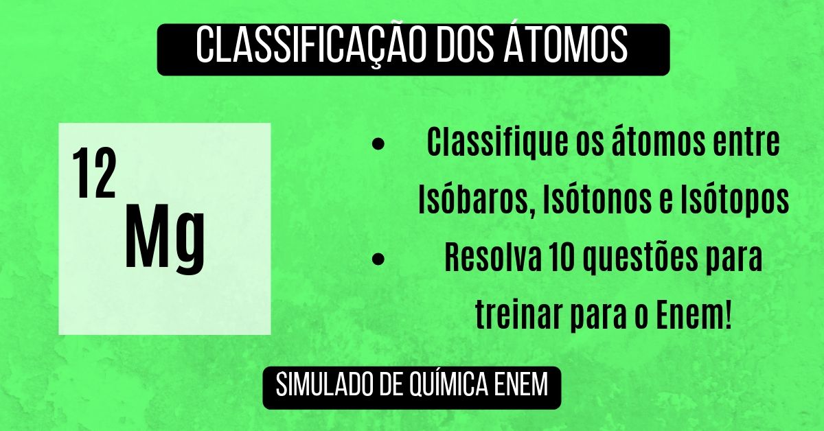 simulado de classificação dos átomos