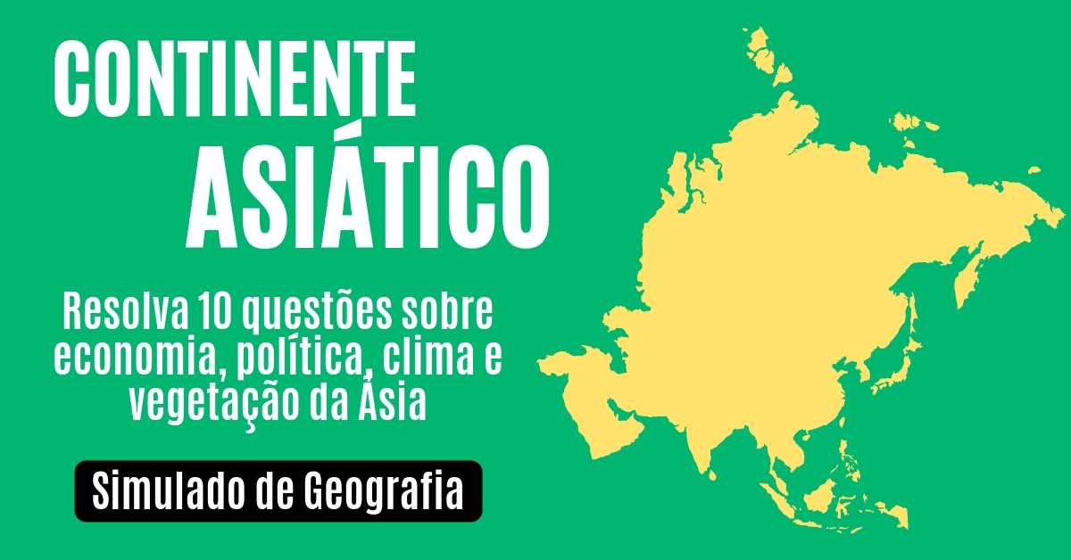 simulado de continente asiático