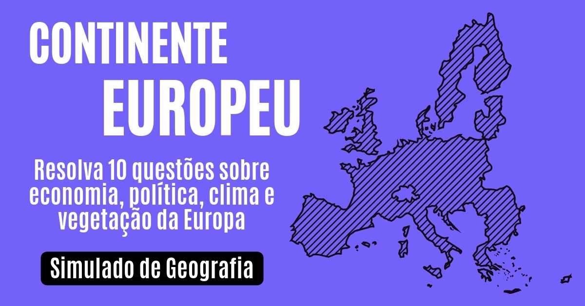 simulado de continente europeu