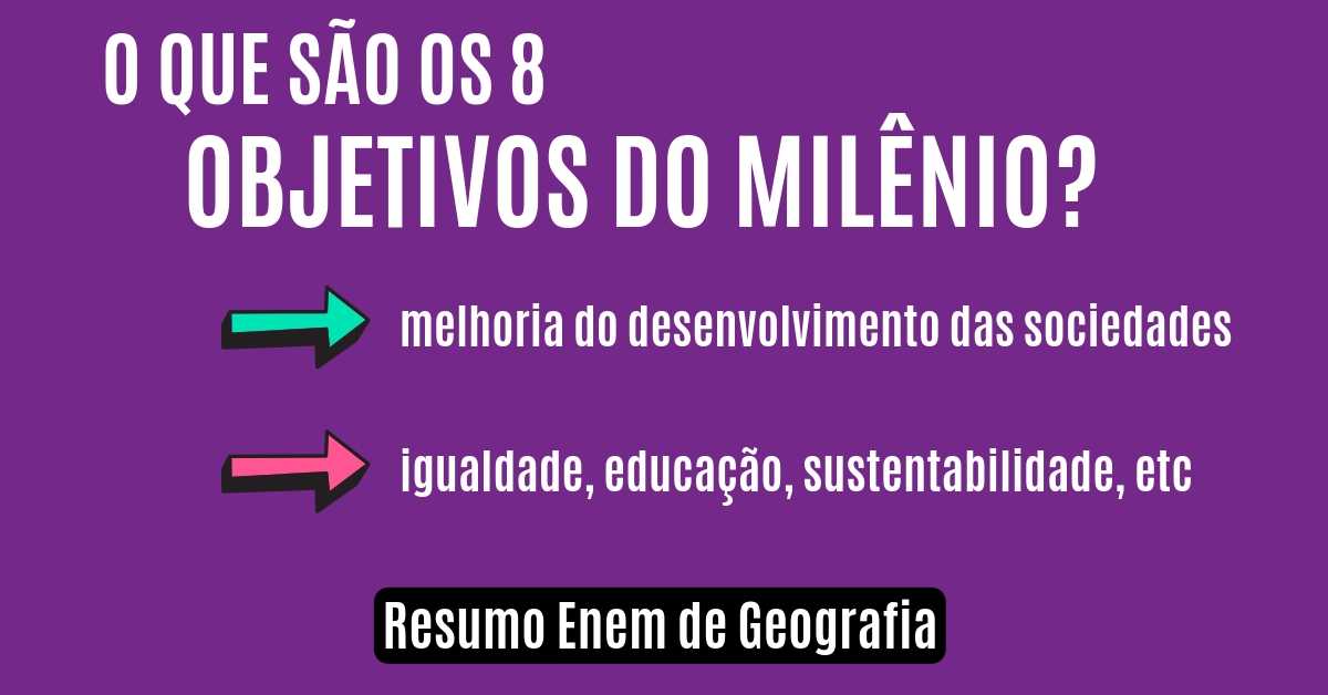 Aula sobre os objetivos do milênio