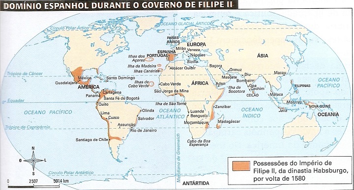 Domínios espanhóis - União Ibérica.