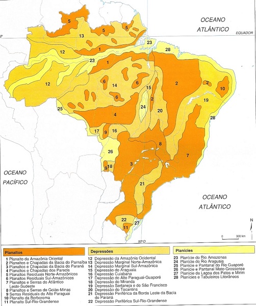 divisão do relevo brasileiro III