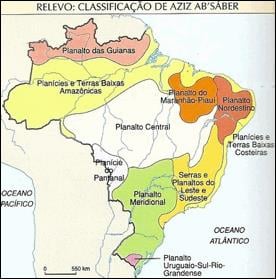 relevo do brasil classificação de azis absaber