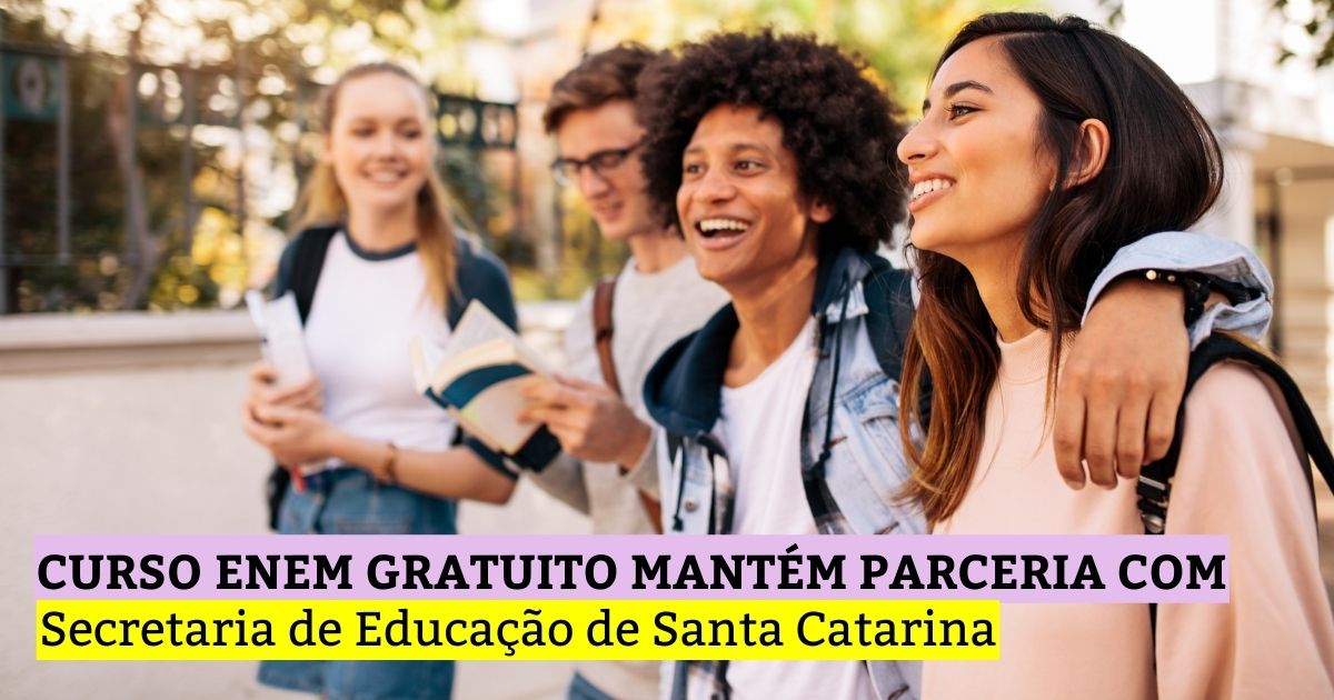 Curso Enem Gratuito mantém parceria com Secretaria de Educação de Santa Catarina