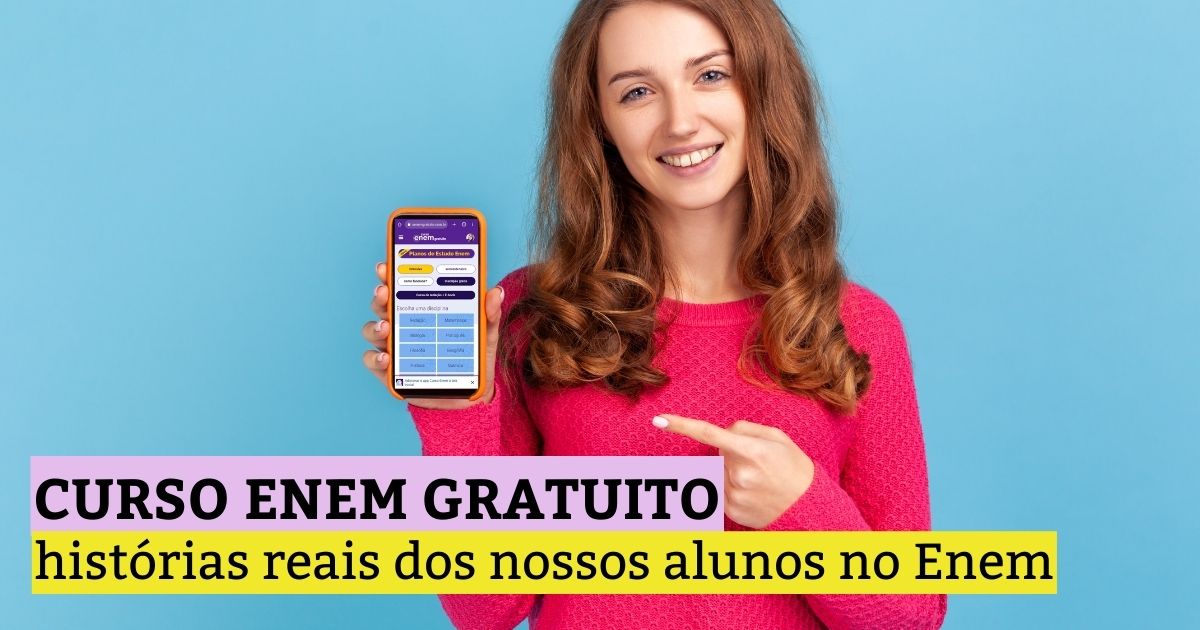 Curso Enem Gratuito: nossos alunos no Enem