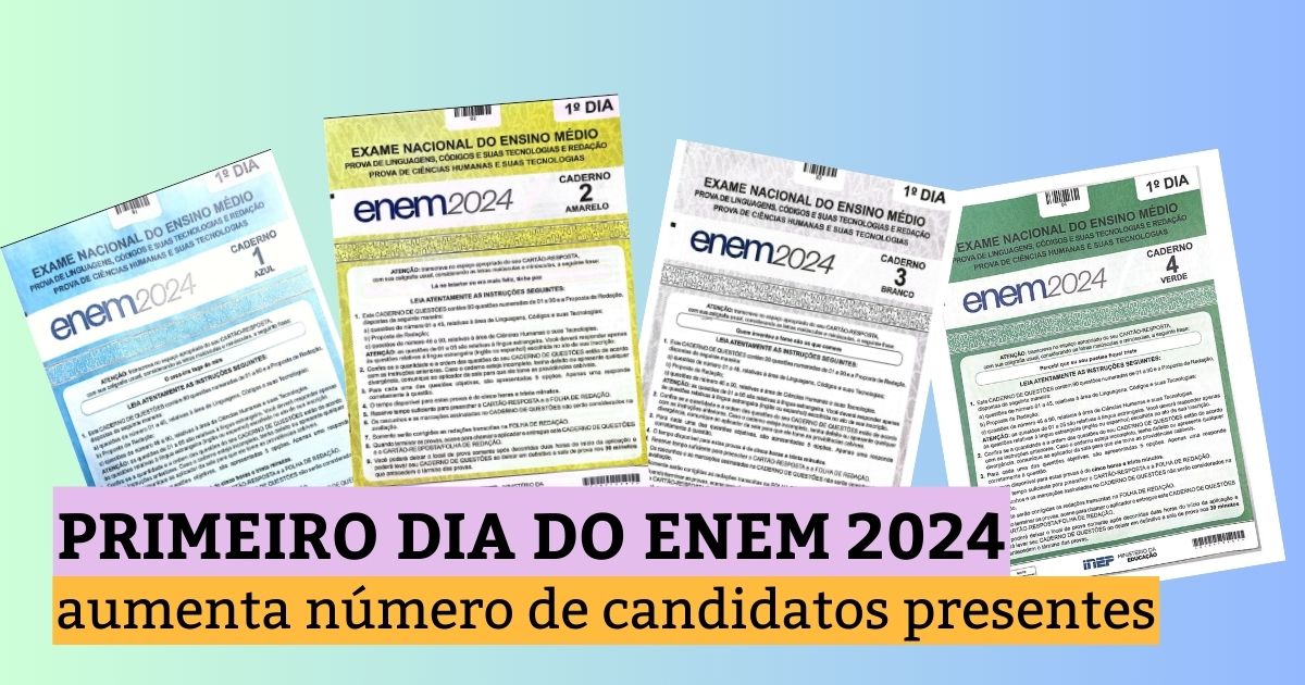 Balanço do primeiro dia do Enem 2024 aponta alta no número de estudantes presentes