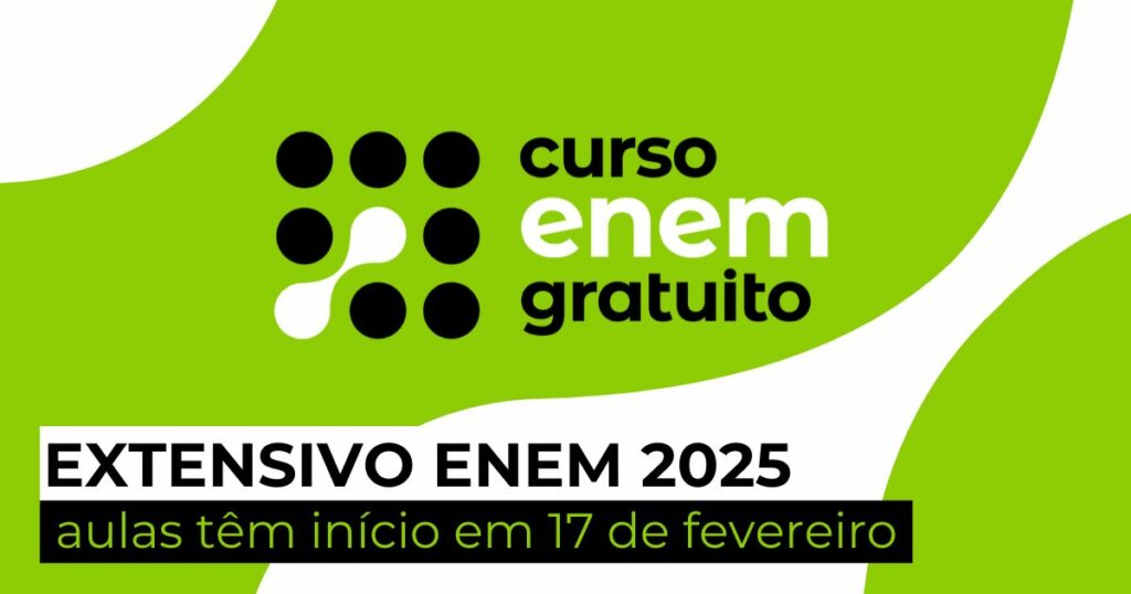 Extensivo Enem 2025: aulas têm início em 17 de fevereiro