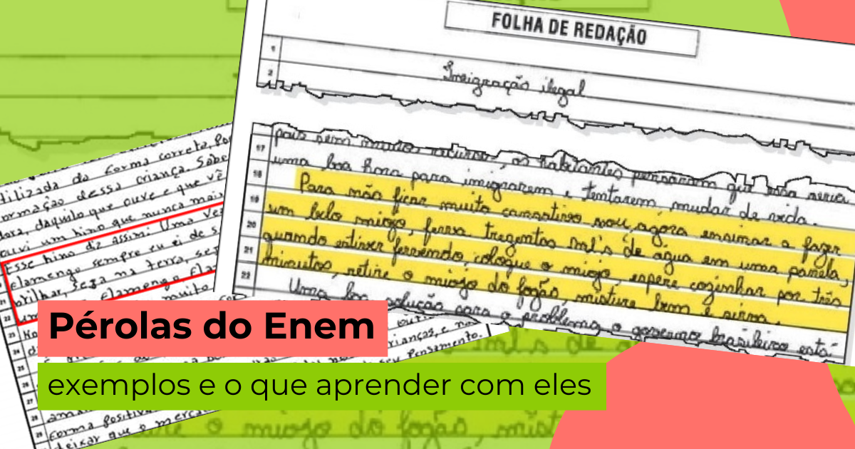 pérolas do enem