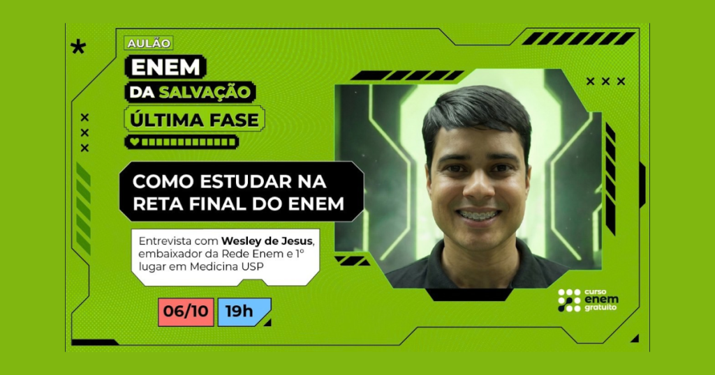 Aulão Enem da Salvação 2026: Entrevista com Wesley de Jesus 